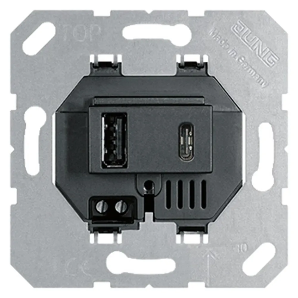 JUNG USB-Ladegerät USB15CASW schwarz