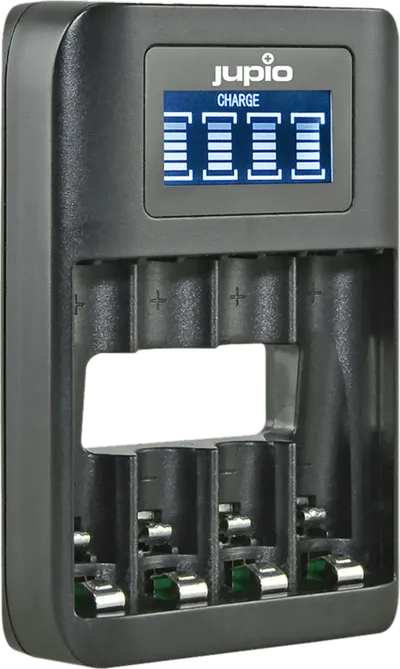 Jupio USB Battery Fast Charger LCD 4 Schächte