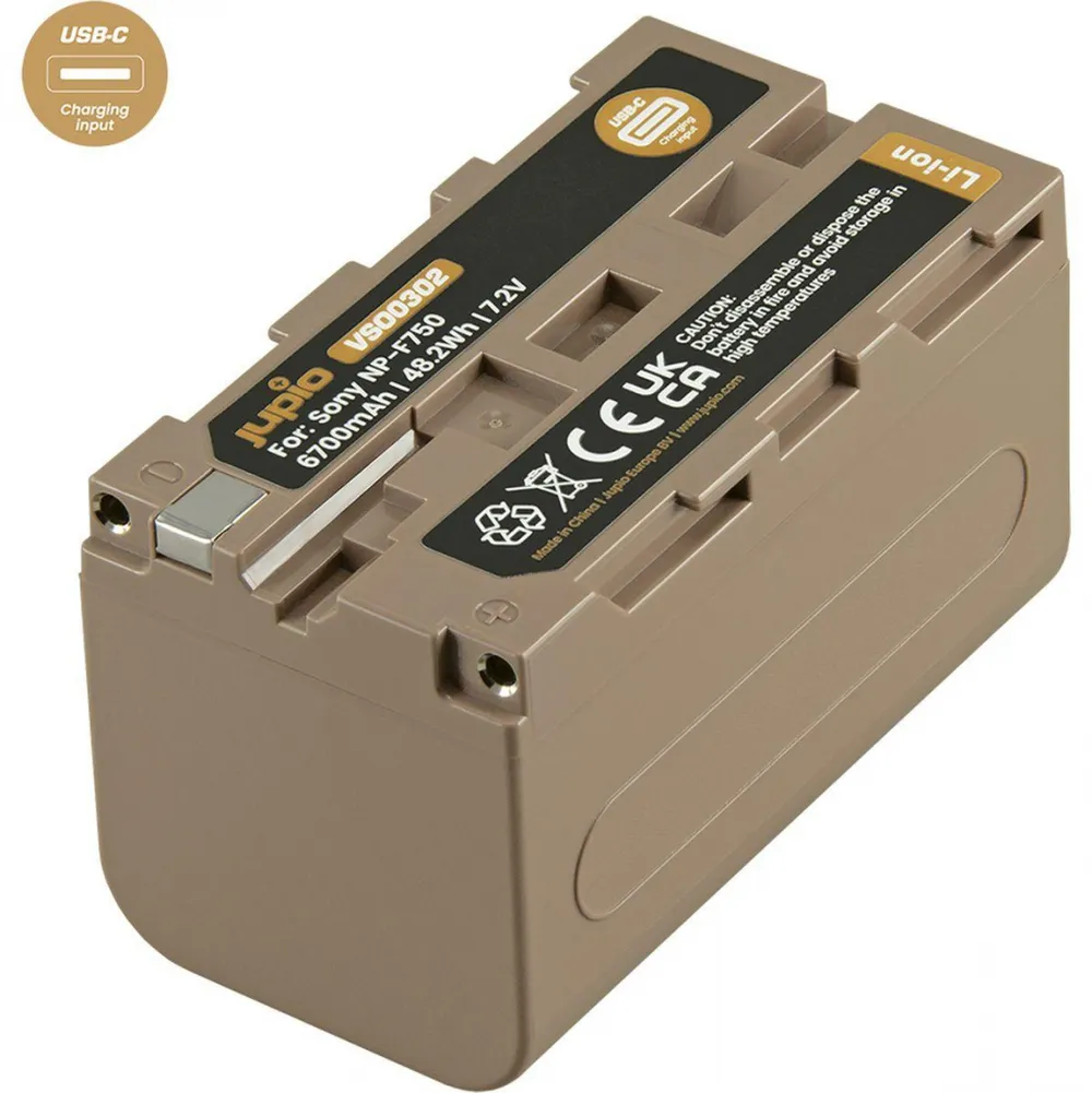 Jupio NP-F750 Ultra C (USB-C input) 6700mAh