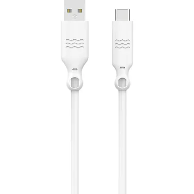 Just Green Ökologisches Kabel USB-C auf USB-A Stecker/Stecker 1,2 m Weiß