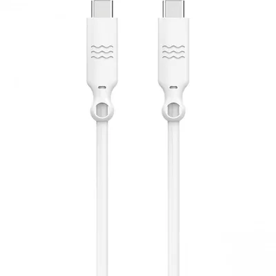 Just Green Ökologisches Kabel USB-C Stecker/Stecker 1,2 m Weiß