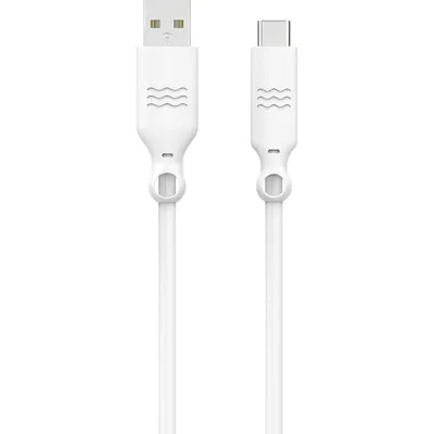Just Green Ökologisches Kabel USB-A auf USB-C Stecker/Stecker 2 m Weiß
