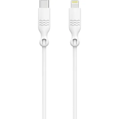 Just Green Umweltfreundliches Lightning-auf-USB-C-Kabel (Stecker/Stecker), 2 m, Weiß