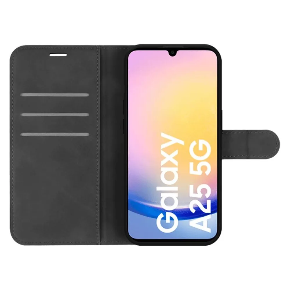 Just in Case Pu-Leder Book HÃ¼lle Schwarz Samsung Galaxy A25