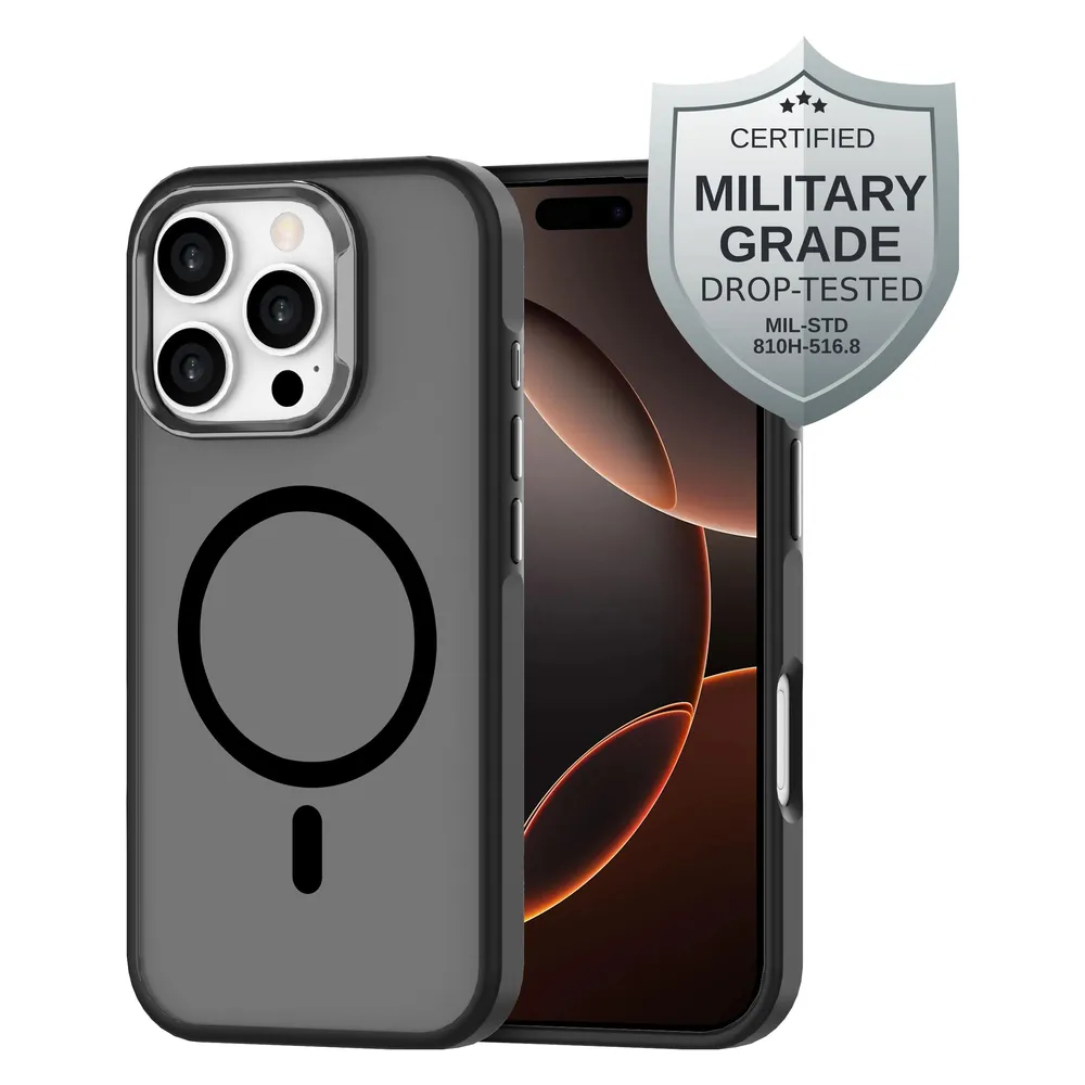 Just in Case Apple iPhone 16 Pro Backcover mit MagSafe und Fallschutz Schwarz