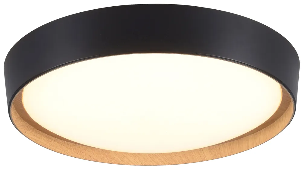JUST LIGHT LED-Deckenleuchte 14347-18 schwarz, 29 W, 3400 lm, 3000 K