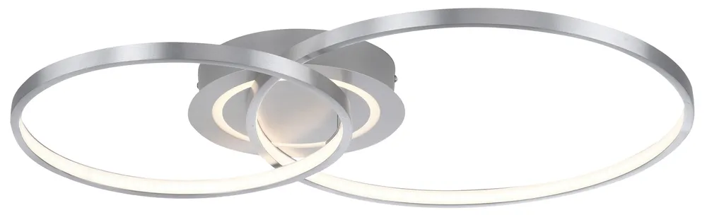 JUST LIGHT LED-Deckenleuchte 14540-95 aluminium, 27,6 W, 3480 lm, 3000 K