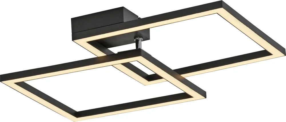 JUST LIGHT LED-Deckenleuchte 14708-18, 20W, 3000K, 2690lm, IP20, schwarz