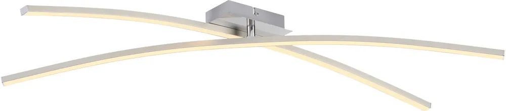 JUST LIGHT LED-Deckenleuchte 14726-55, 12W, 3000K, 1730lm, warmweiß, IP20, stahl