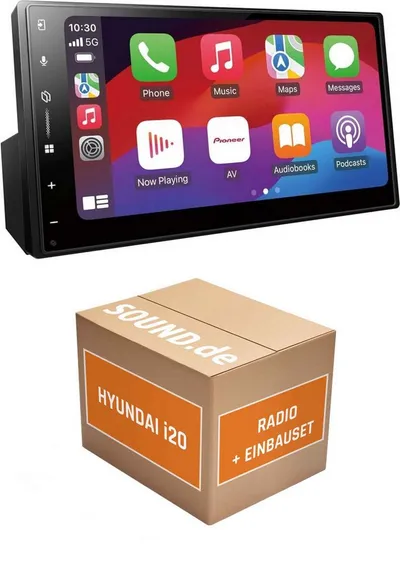 JUST SOUND best choice for caraudio Autoradio Pioneer SPH-DA77DAB für Hyundai i20 GB CarPlay Android Auto Autoradio (Freisprecheinrichtung)