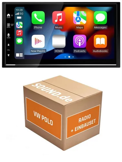 JUST SOUND best choice for caraudio Autoradio Einbauset Kenwood Kenwood DMX7722DABS VW Polo 9N3 Autoradio (Freisprecheinrichtung)