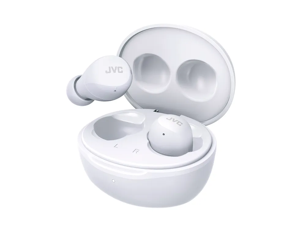 Auriculares JVC inalámbricos Bluetooth TWS blanco con 23 horas batería y control táctil