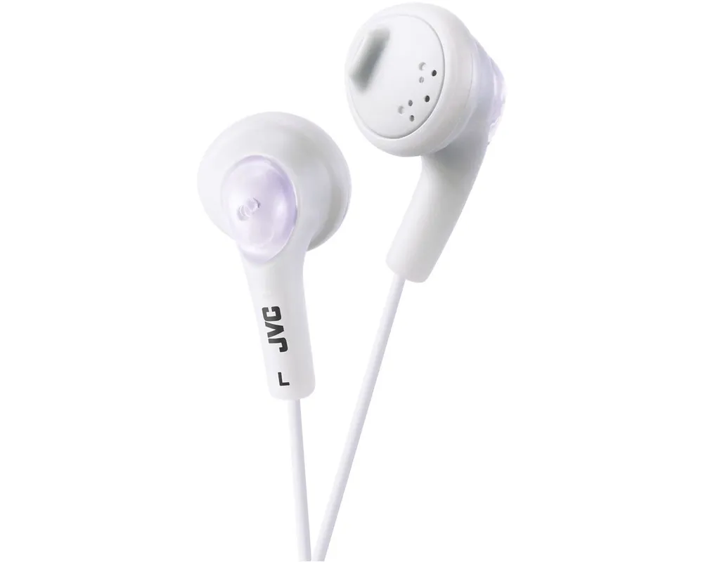 Auriculares JVC con cable, reforzados en graves y diseño blanco cómodo