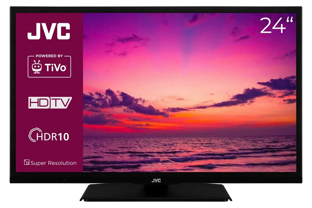 JVC LT-24VH5455 LCD-LED Fernseher (60 cm/24 Zoll, HD-ready, Smart TV powered by TiVo, HDR, Triple-Tuner, Sprachsteuerung, Micro Dimming, 6 Monate HD+ inkl)