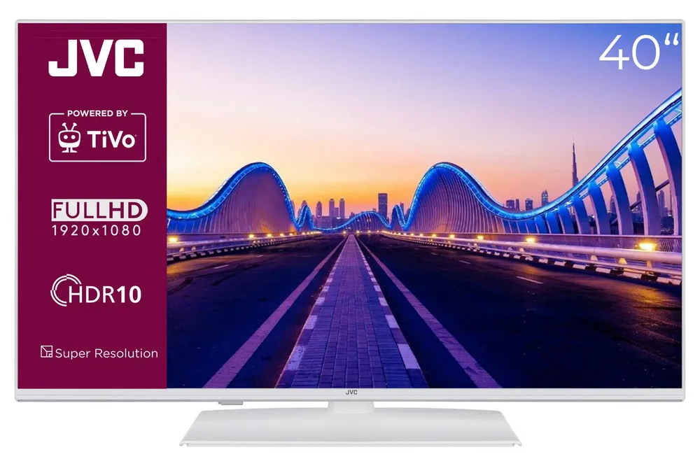 JVC LT-40VF5355W LCD-LED Fernseher (102 cm/40 Zoll, Full HD, Smart TV powered by TiVo, TiVo Smart TV, HDR, Triple-Tuner, 6 Monate HD)