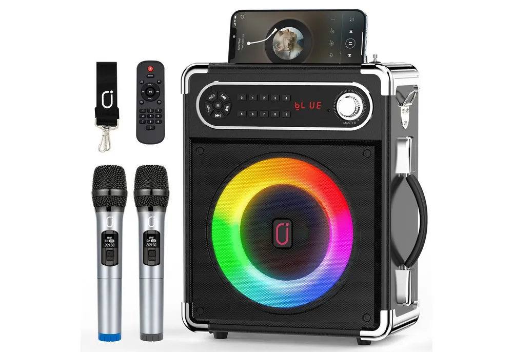 JYX Lautsprecher mit Fernbedienung Unterstützt TF-Karte/FM, REC Bluetooth-Lautsprecher