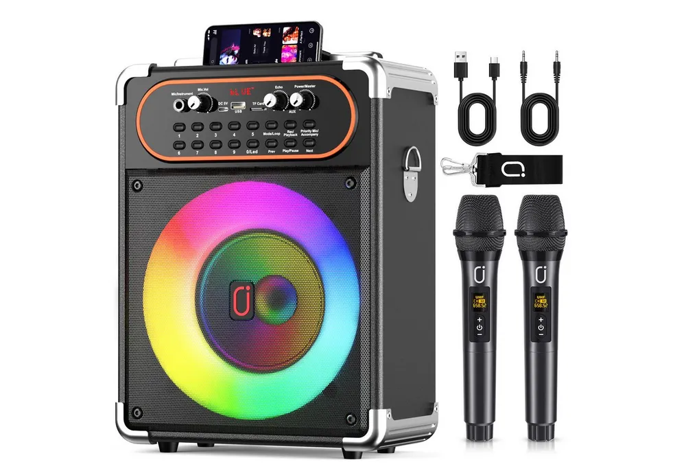 JYX Tragbarer Bluetooth 5.3 Karaoke-Lautsprecher Lautsprecher (Bluetooth, ideal für Outdoor-Events & Home-Party-Gesang)