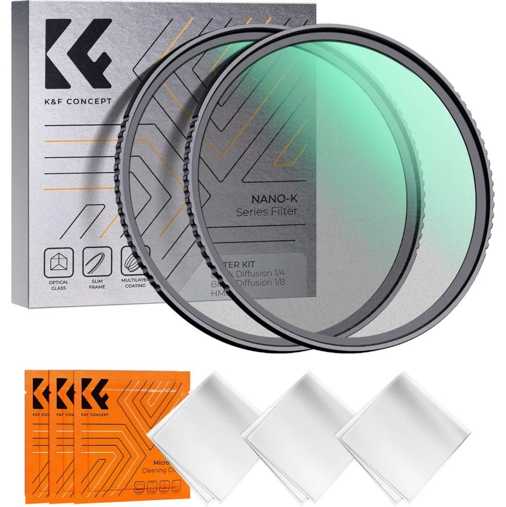 K&F Concept 1/4+1/8 Black Mist Filter Set 82mm