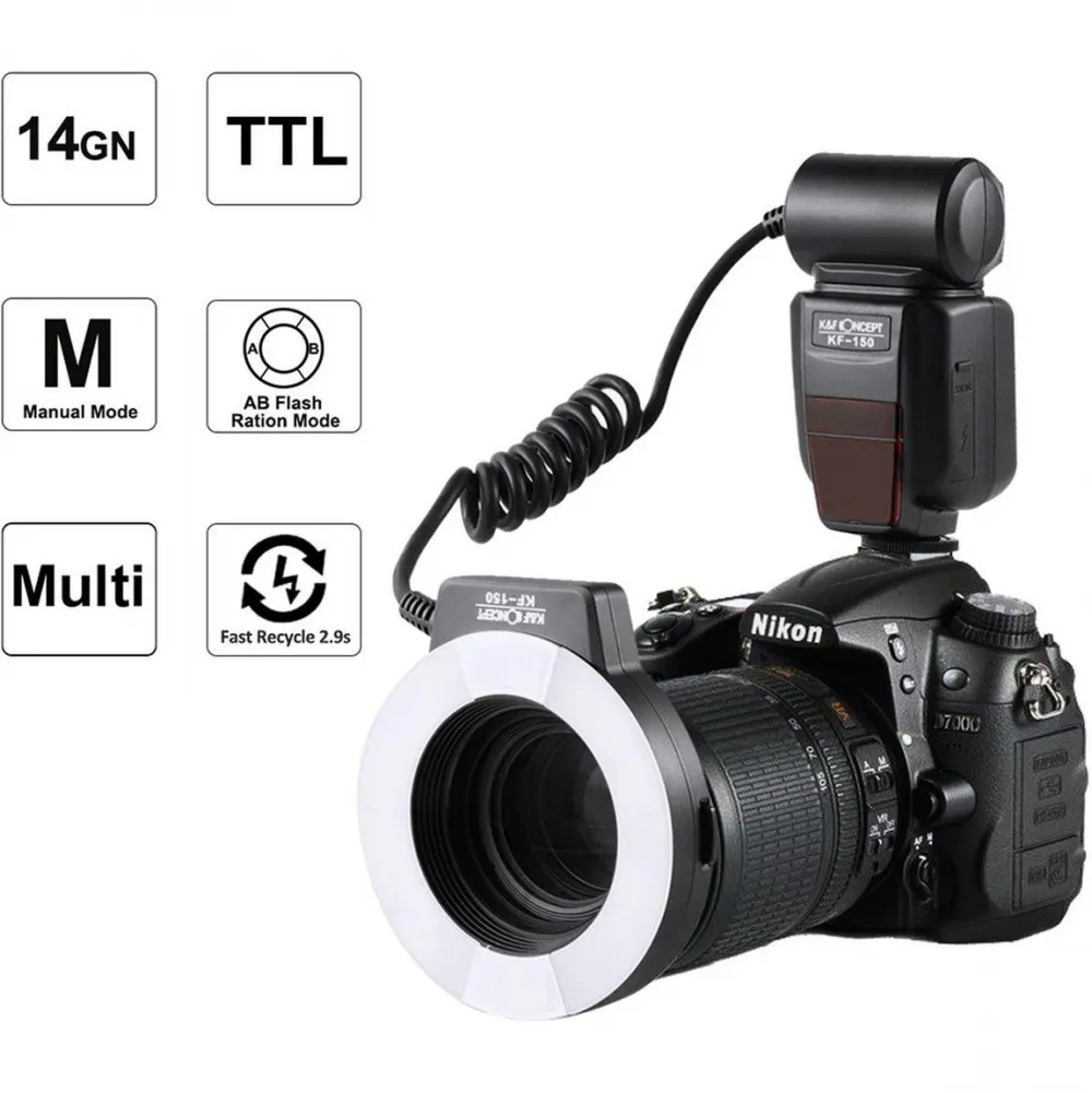 K&F Concept TTL Macro Ring Blitz für Nikon