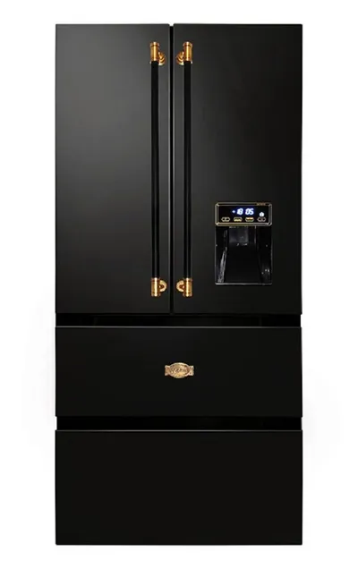 Kaiser Küchengeräte Side-by-Side Retro Kühlschrank, 183 cm hoch, 83.6 cm breit, No Frost 506 L KS 80425 Em N, 83 cm breit, 183 cm hoch, 83.6 cm breit, Retro Kühlschrank, No Frost 506 L