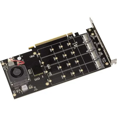 Interner PCIe x16 Controller Kalea-informatique für 4 M.2 NVMe SSDs mit Lüfter