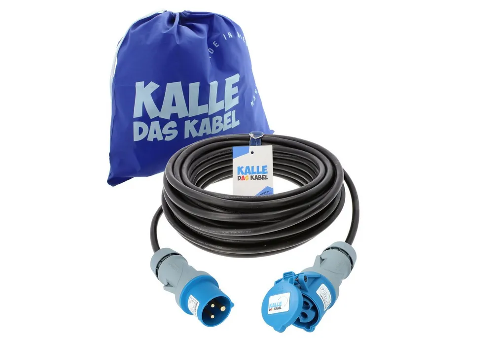 KALLE DAS KABEL Kalle Verlängerungskabel CEE 230V 16A 1,5mm² IP44 25 Meter Verlängerungskabel, CEE, CEE (2500 cm)