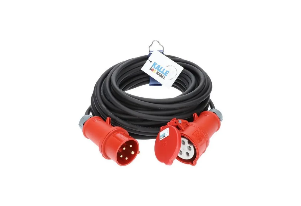 KALLE DAS KABEL Kalle Verlängerungskabel CEE 400V 16A 1,5mm² IP44 50 Meter Verlängerungskabel, CEE 400V, 16A, CEE 400V, 16A (5000 cm)