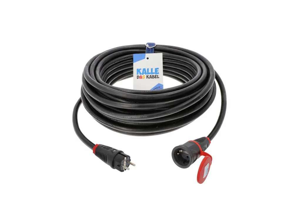KALLE DAS KABEL Verlängerungskabel KALLE Classic 1,5 mm² 25 m Verlängerungskabel, Schuko 230V (2500 cm)