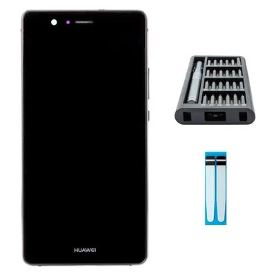 Kaputt.de Huawei P9 lite Display schwarz (mit Rahmen) - Premium-Set