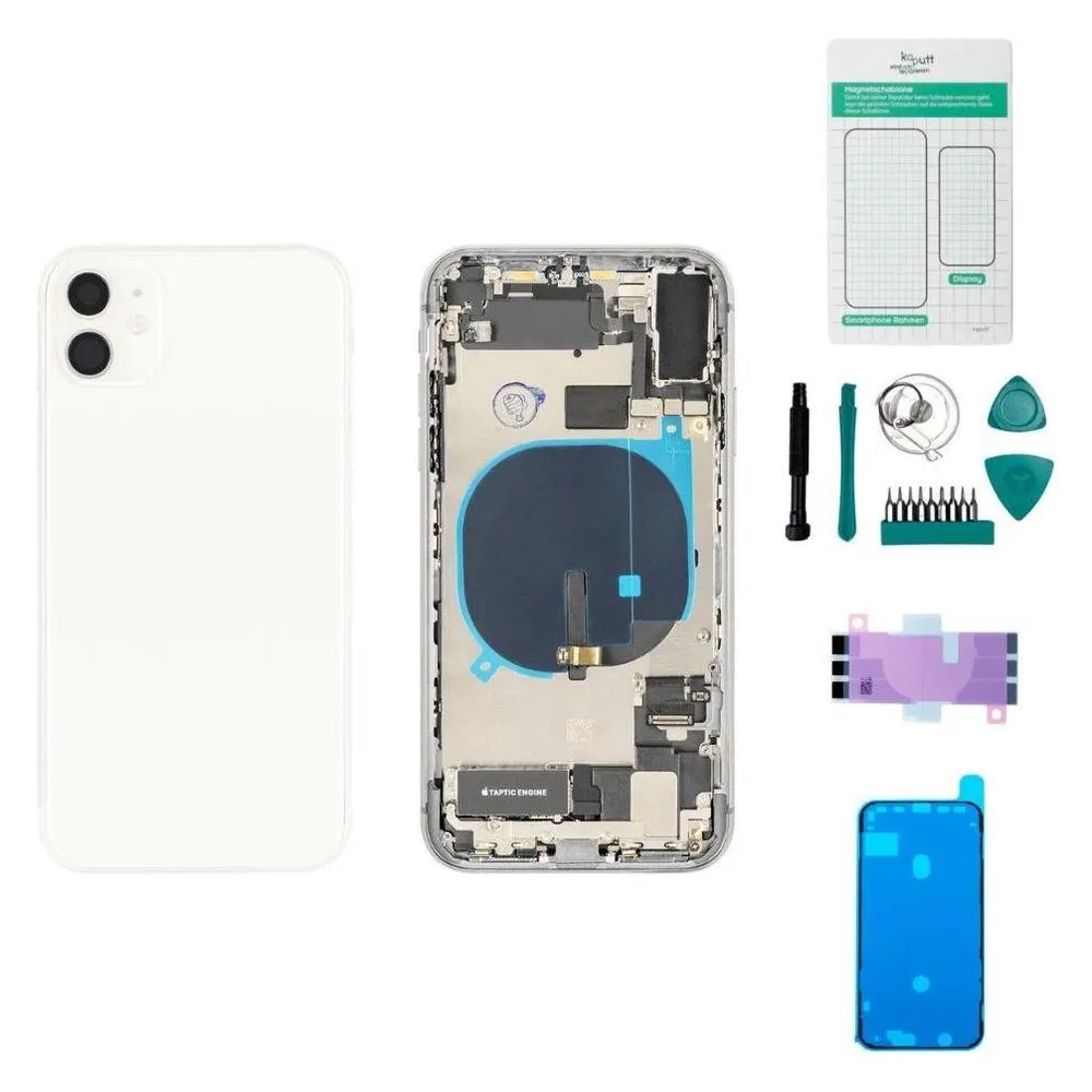 Kaputt.de iPhone 11 Gehäuse mit Backcover Weiss - Set