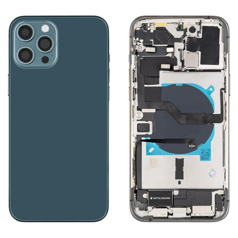 Kaputt.de iPhone 12 Pro Max Gehäuse mit Backcover Pazifikblau