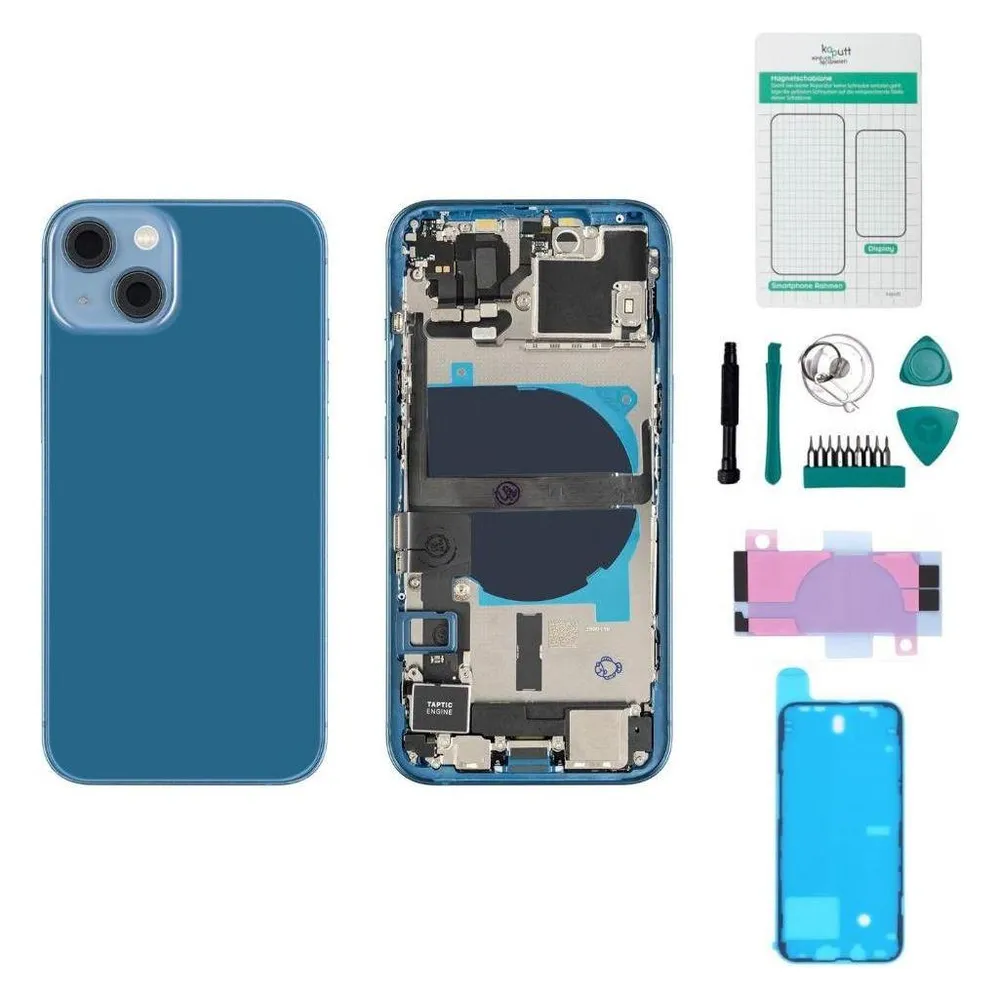 Kaputt.de iPhone 13 Gehäuse mit Backcover Blau - Set