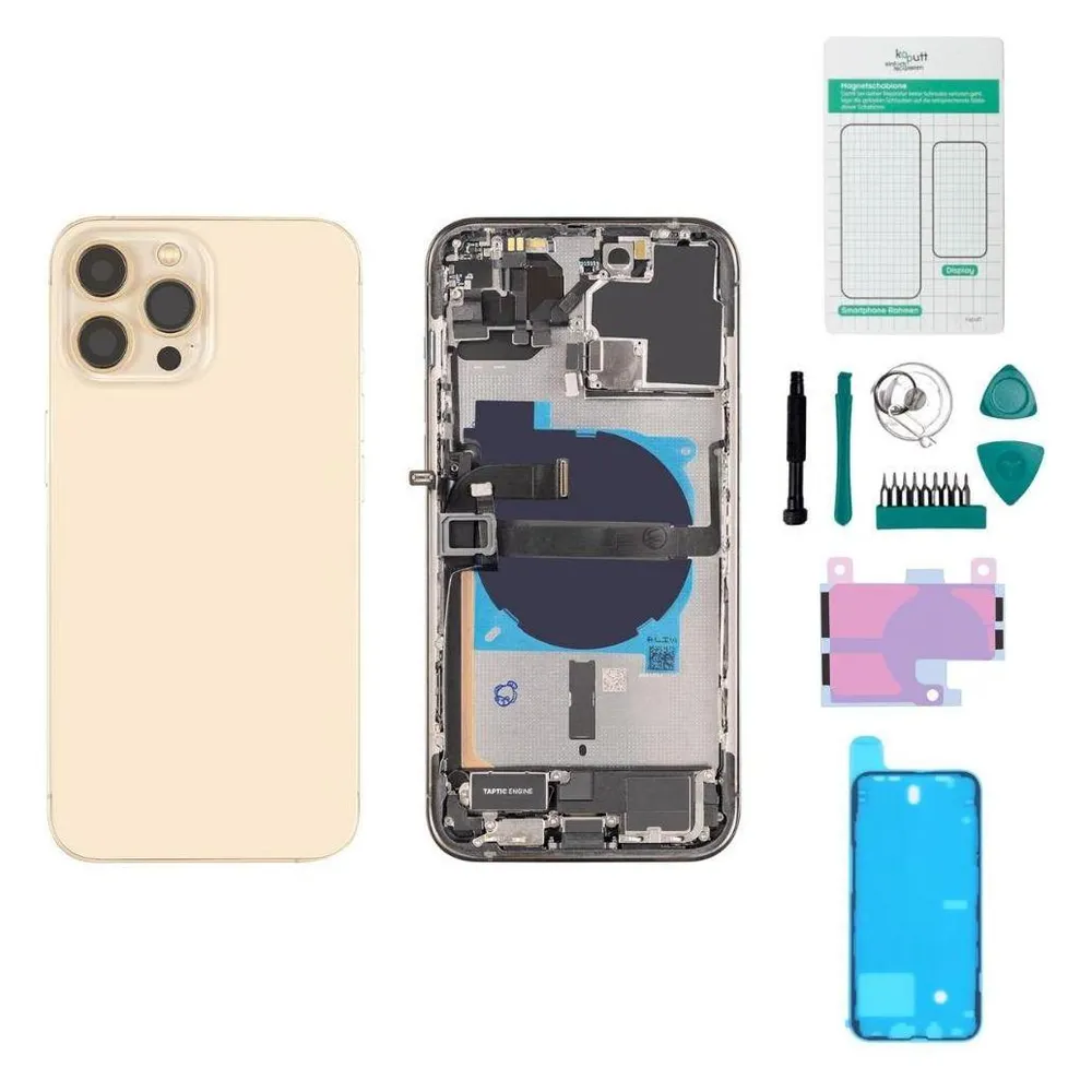 Kaputt.de iPhone 13 Pro Max Gehäuse mit Backcover Gold - Set