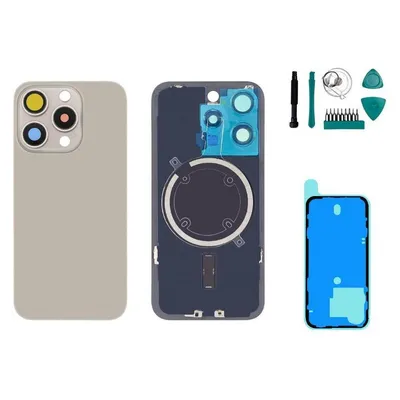 Kaputt.de iPhone 15 Pro Backcover Titan Natur - Set