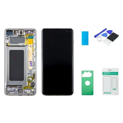 Kaputt.de Samsung Galaxy S10+ Display (mit Rahmen) silber - Set