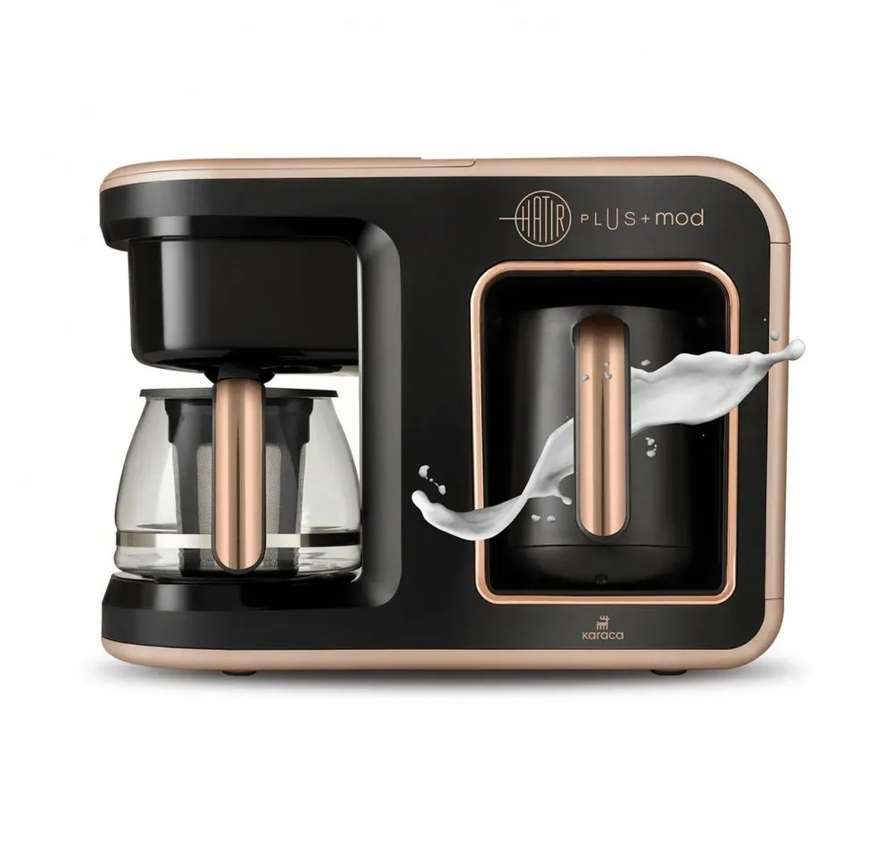 Karaca Espressomaschine Hatır Plus Mod 5 in 1, mit Milchfunktion Rosie Braun 1385W 10 Tass