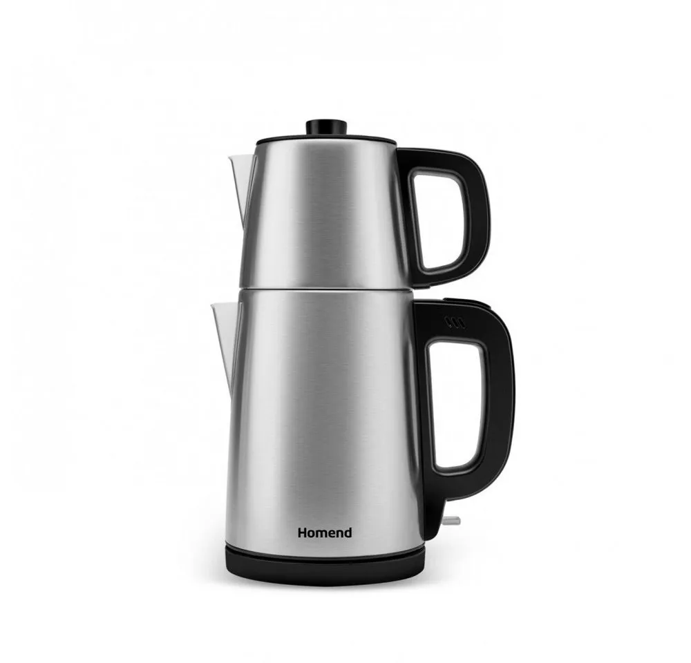 Karaca Wasserkocher Homend Royaltea 1728H Edelstahl Teekocher Wasserkocher Teekanne Inox, 1800 W