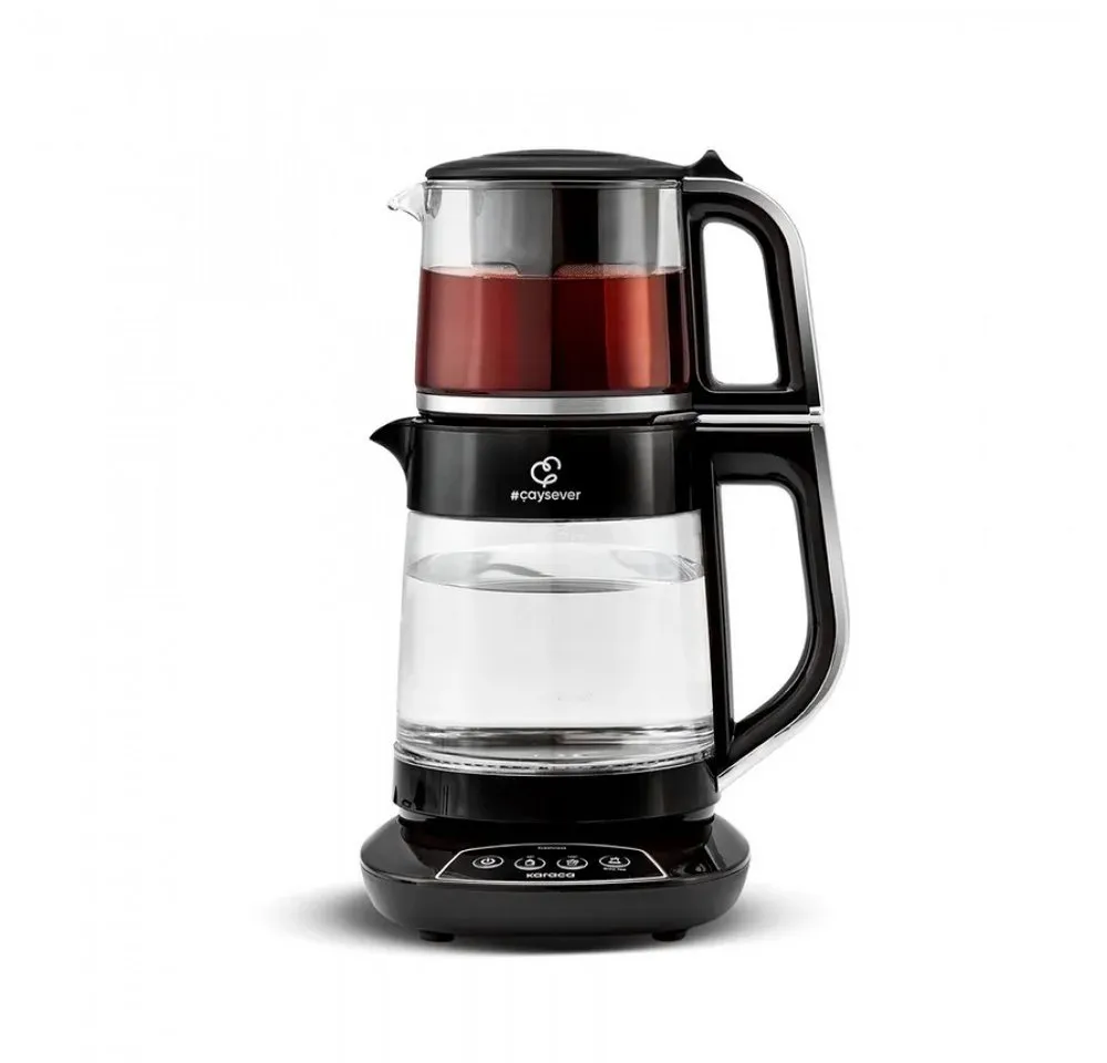 Karaca Wasserkocher Karaca Caysever Sprechender Teezubereiter Chrom, 2200 W