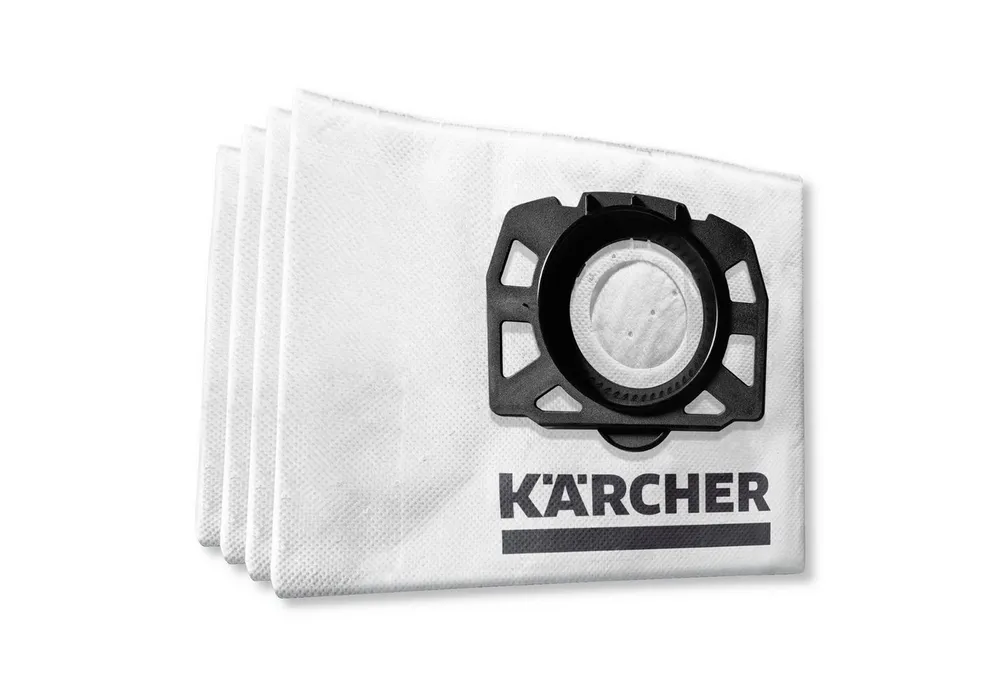 KÄRCHER Staubsaugerbeutel passend für Kärcher WD 3 V-17/4/35, 4er-Pack Staubbeutel Saugerbeutel, passend für Kärcher, 4 St., Original Kärcher Staubsaugerbeutel