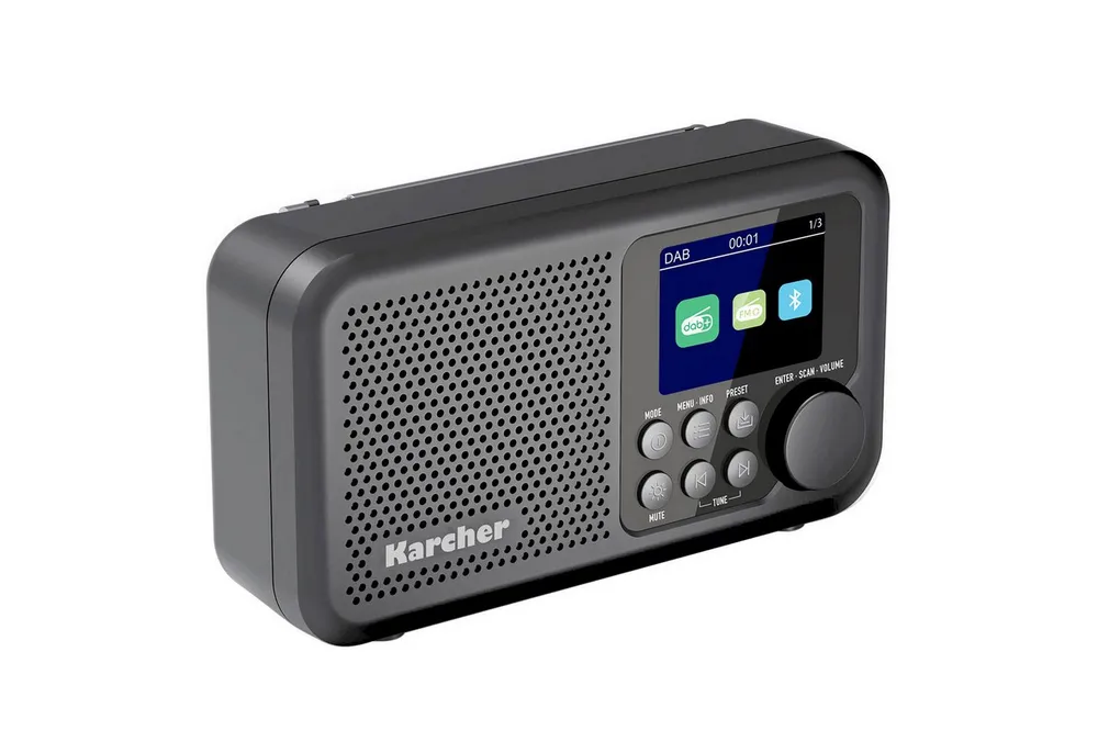 Karcher DAB 2415 Digitalradio (DAB) (DAB+, UKW (FM), Tragbares Digitalradio, Bluetooth Lautsprecher, Akku)