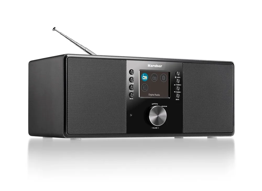 Karcher DAB 5000+ Digitalradio (DAB) (DAB+, UKW (FM), 10 W, DAB+ / UKW-RDS, AUX-IN, Bluetooth, Wecker mit Dual-Alarm)