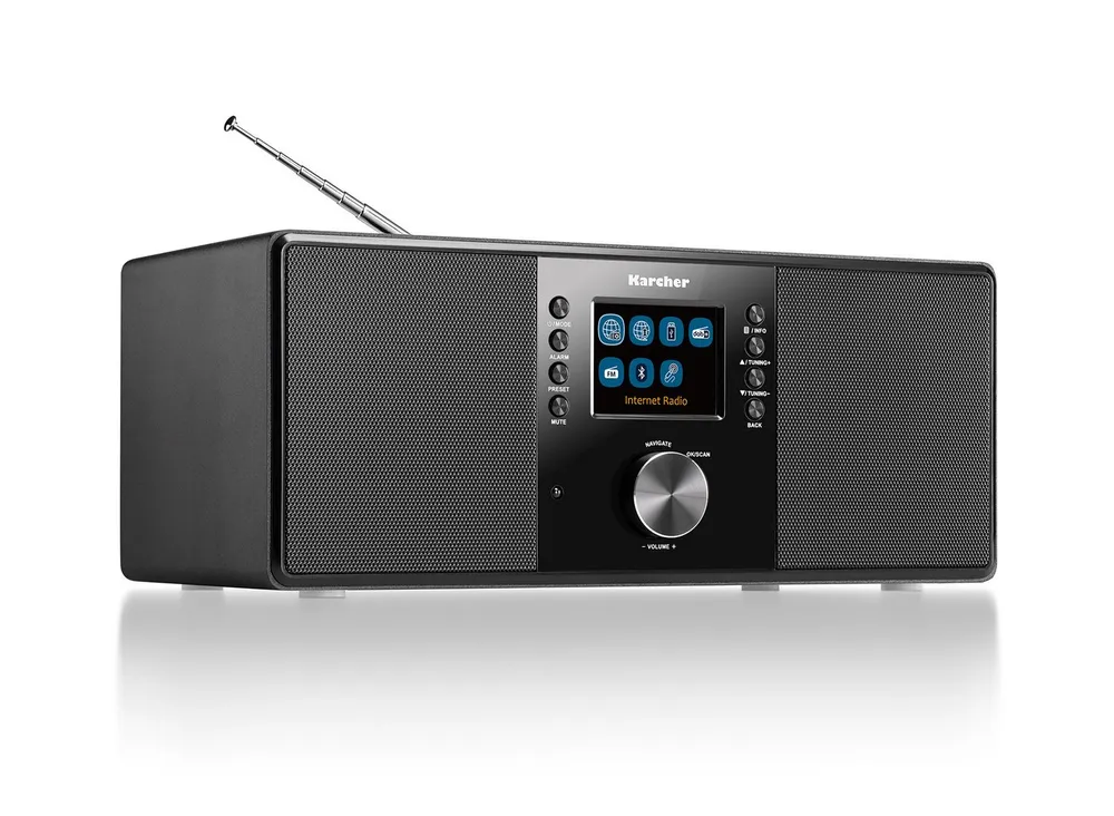 Karcher DAB 7000i Internet-Radio (Internetradio, DAB+, UKW (FM), 14 W, DAB+ / UKW-RDS, WLAN & Bluetooth, USB-Anschluss, AUX-IN, Wecker)