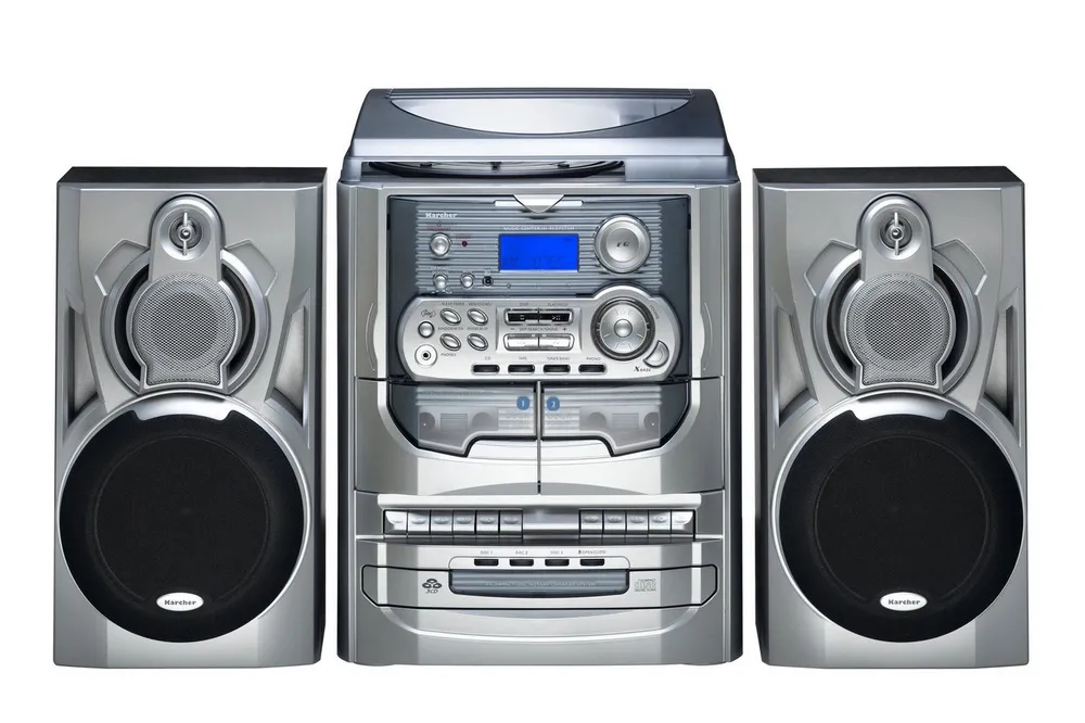 Karcher KA 5300 Plattenspieler (Stereoanlage mit CD-Player (3-fach Wechsler), Kassettendeck, Radio)