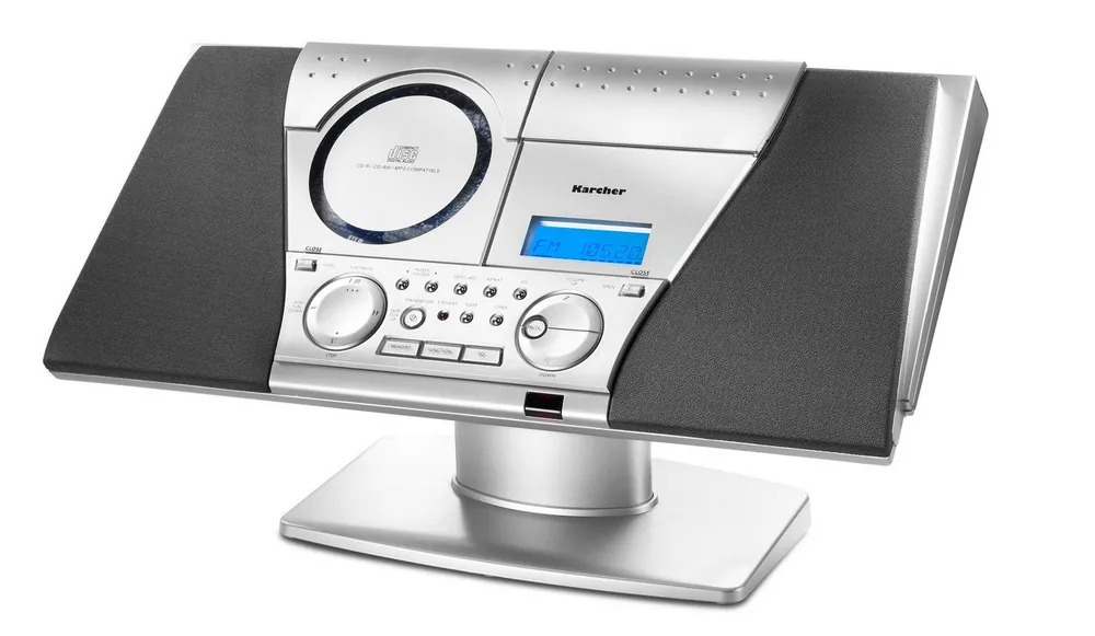 Karcher MC 6550(N) Stereoanlage (UKW (FM), 4 W, Vertikalanlage mit CD Player, Kassettendeck. UKW Radio und Wecker)