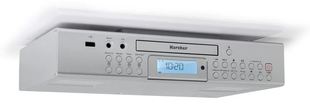 Karcher RA 2050 Küchen-Radio (UKW (FM), 3 W, Unterbauradio (UKW) mit CD-Player, USB inkl. Ladefunktion)