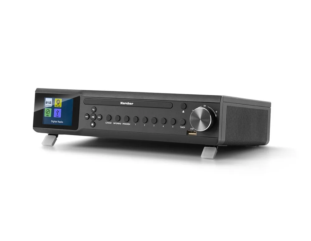 Karcher RA 2060D-B Küchen-Radio (DAB+, UKW (FM), 6 W, Unterbauradio mit CD-Player, DAB+ / UKW-Radio, USB / MP3-Wiedergabe)