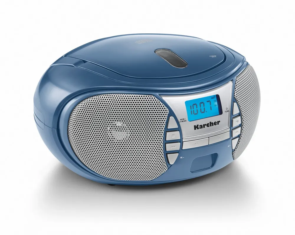 Karcher RR 5025-C Boombox (UKW (FM), tragbarer CD-Player mit UKW Radio, Batterie- / Netzbetrieb)