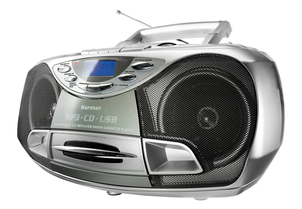 Karcher RR 510(N) Boombox (UKW (FM), 3 W, mit CD Player, UKW Radio, Kassettenspieler, MP3 Player)