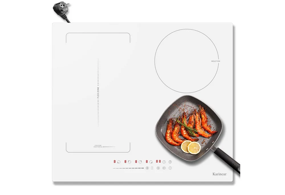 Karinear Induktions-Kochfeld mit Touch-Timer und Kinderschutz Stecker Boost 3500W
