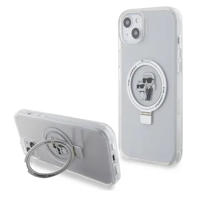 Karl Lagerfeld Hülle TPU Ring Stand Karl und Choupette, Transparent Series